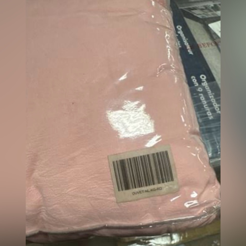 Natural Loft King Solid Duvet Cover Set Rose Quartz - Picture 4 of 6